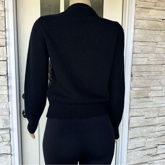 Moncler Maglione Tricot Alla Coreana Down Padded Wool Cardigan Sz Medium Jacket - Picture 11 of 15